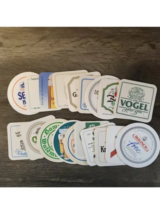 VTG German European Foreign Beer Cardboard Coasters Pub Bar Lot of 100 Assorted - Picture 6 of 7